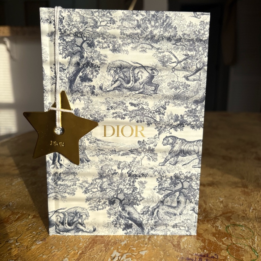New Dior Blue and Gold Illustrated Notebook